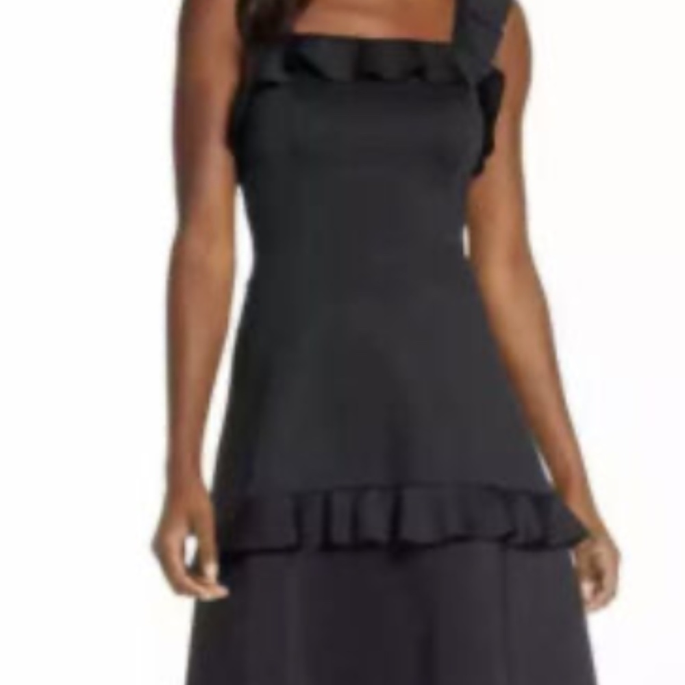 NWT Lilly Pulitzer Astoria Dress Sleeveless Ruffle Black Fit & Flare 4